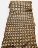 19th C Indian Hand-made Metal on linen Embroidery
