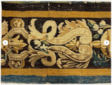 17th Century Brussels Tapestry Border fragment (for pillow)