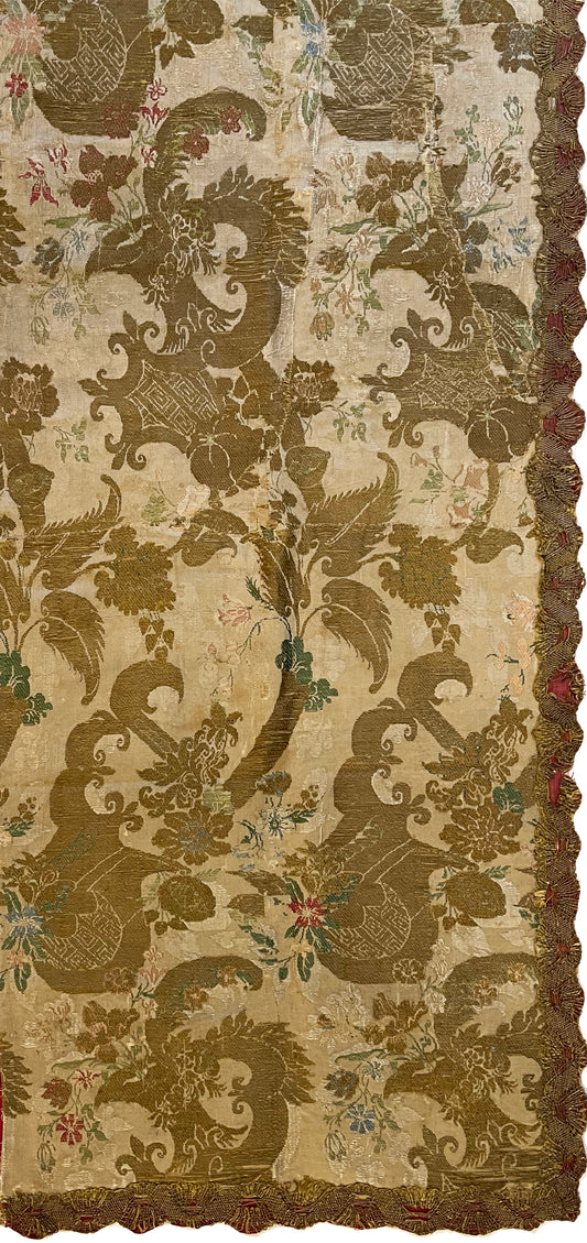 17th Century Large French Metallic Embroidery ID: T032103