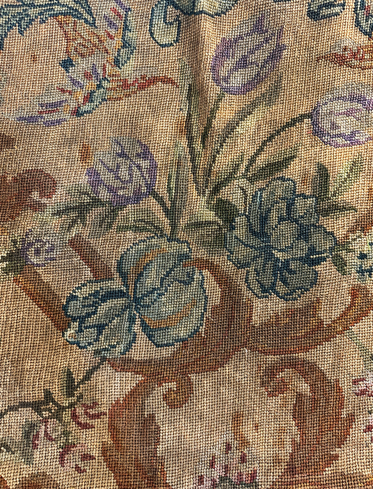 18th Century French Needlepoint Pillowcase (ID: T073101)