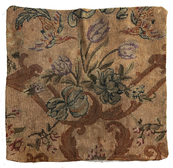 18th Century French Needlepoint Pillowcase (ID: T073101)