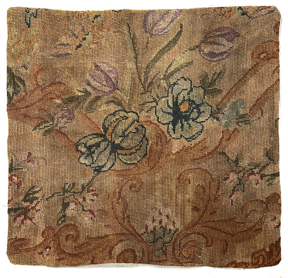 18th Century French Needlepoint Pillowcase (ID: T073102)