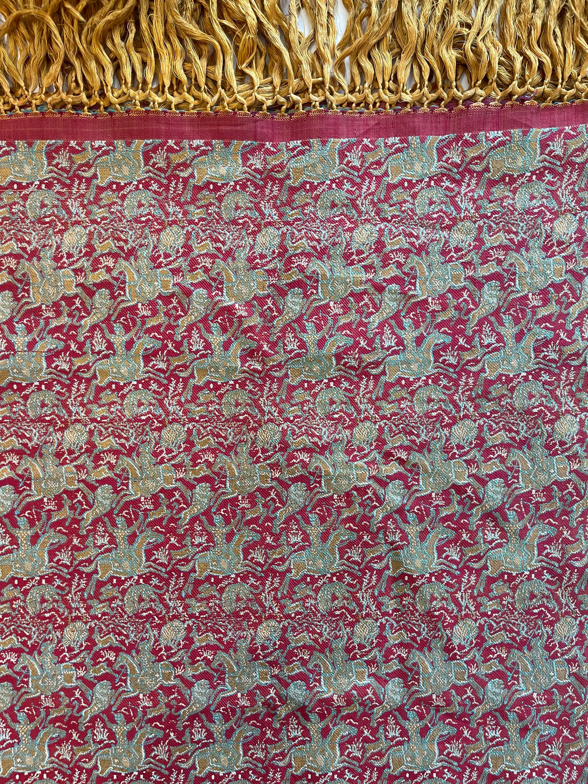 19th Century Persian Wall Hanging Silk Embroidery ID: T082106