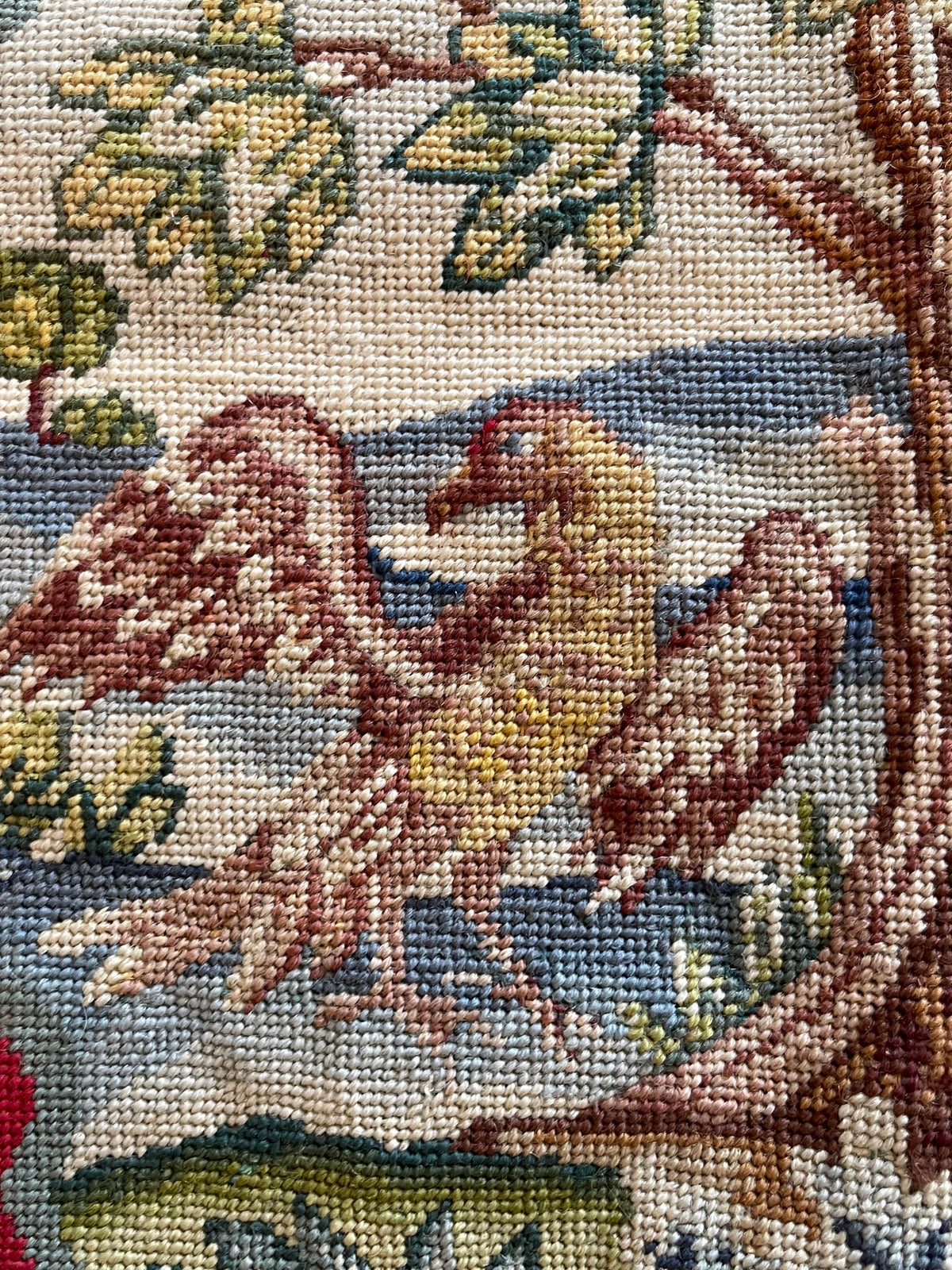 19th Century French Needlepoint Pillow ID: T082108