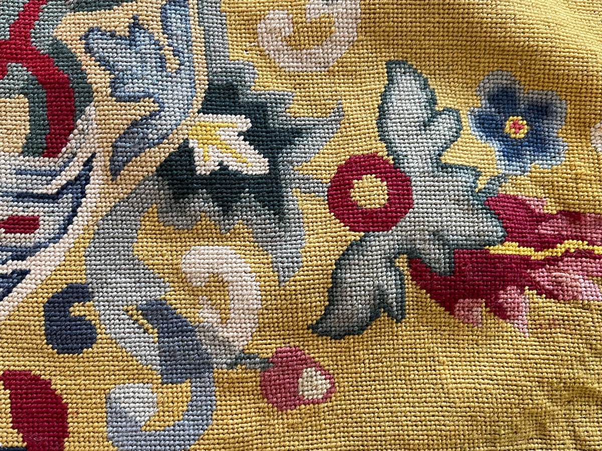 19th Century French Needlepoint Pillow ID: T082108