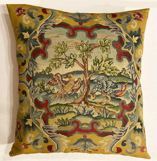 19th Century French Needlepoint Pillow ID: T082108