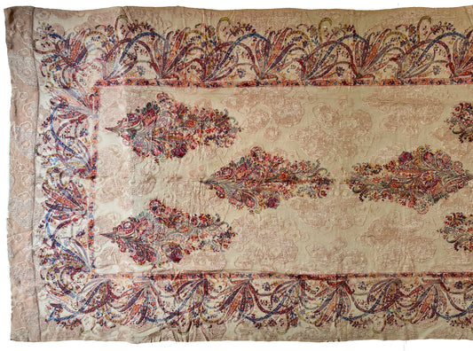 19th Century French Hand-painted Textile ID: T082402