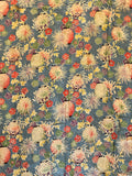 19th Century Japanese Fabric with Floral Motif