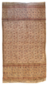 19th Century Turkish Woodblock Print on Fine Cotton