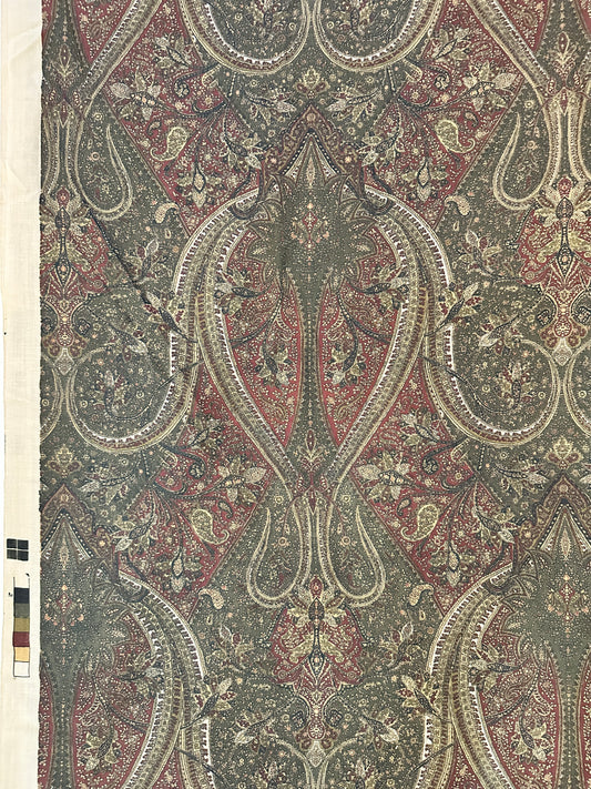19th Century Woodblock on Linen ID: T082455