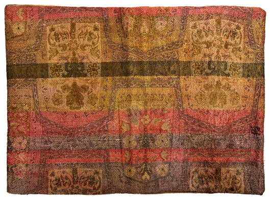 18th Century Spanish Cut Velvet Pillowcase ID: T082464