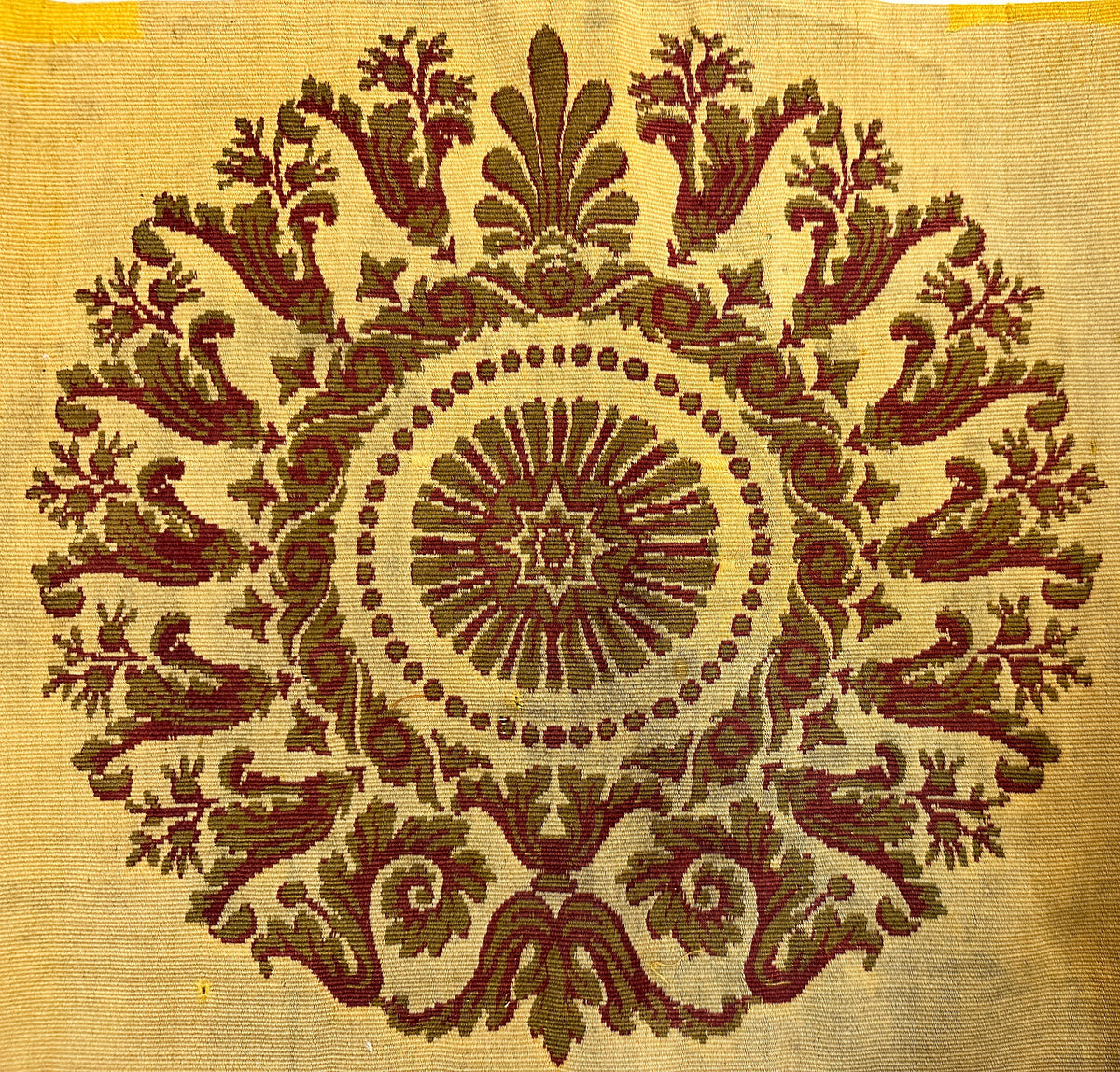 19th Century French Silk Tapestry Pillowcase ID: T082467