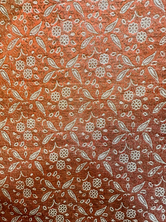18th Century Italian Metal Silk Panel ID: T1106