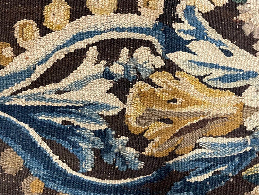 17th Century Brussels Tapestry Border Fragment ID: T121401