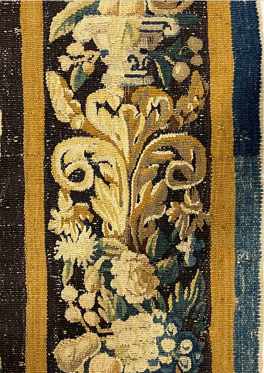 17th Century Brussels Tapestry Border Fragment ID: T121403