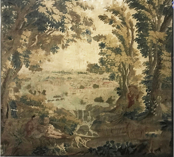 18th Century French Pastoral Scene Tapestry